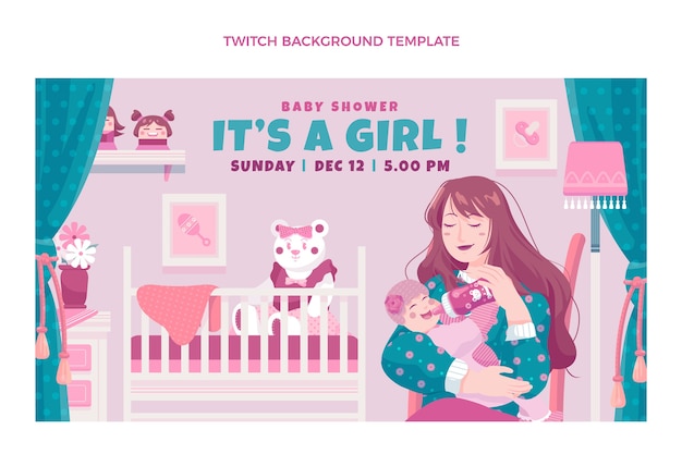 Babyshower twitch background