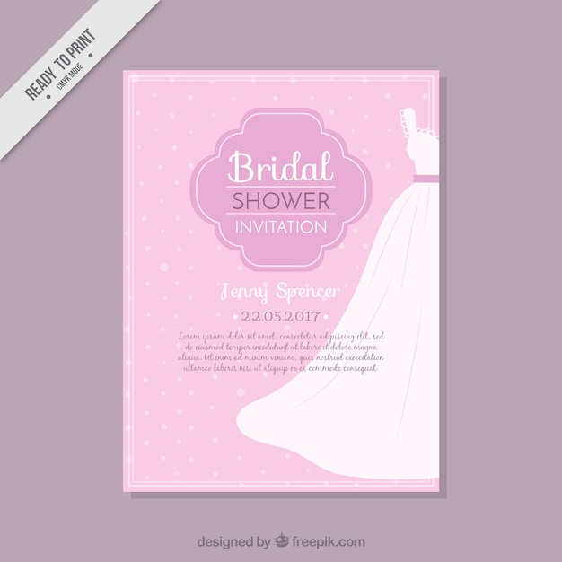 Bachelorette card with wedding dress