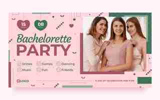 Free vector bachelorette party facebook post template