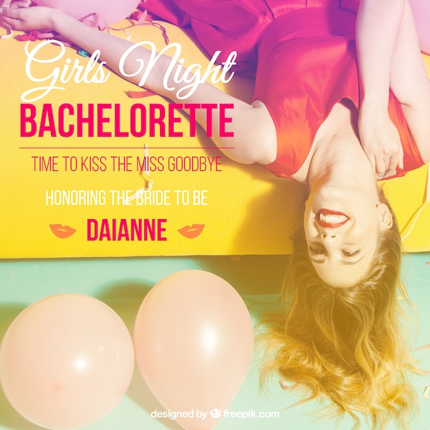 Free vector bachelorette party template