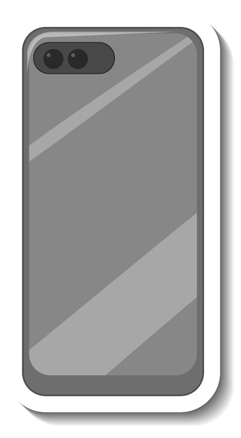 Бесплатное векторное изображение Задняя часть смартфона на белом фоне