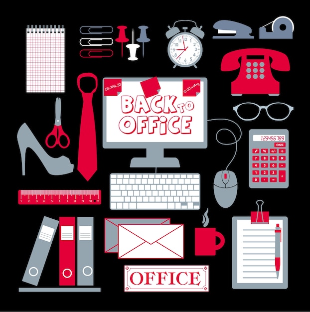 Free vector back to the office