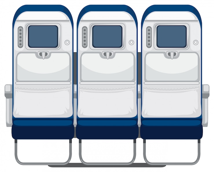 Free Vector back of the plane seat