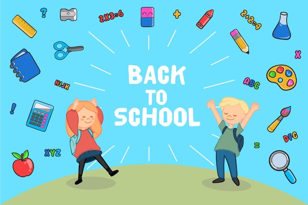 Free vector back to school background design