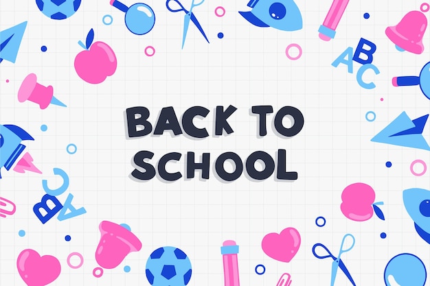Free vector back to school background draw design