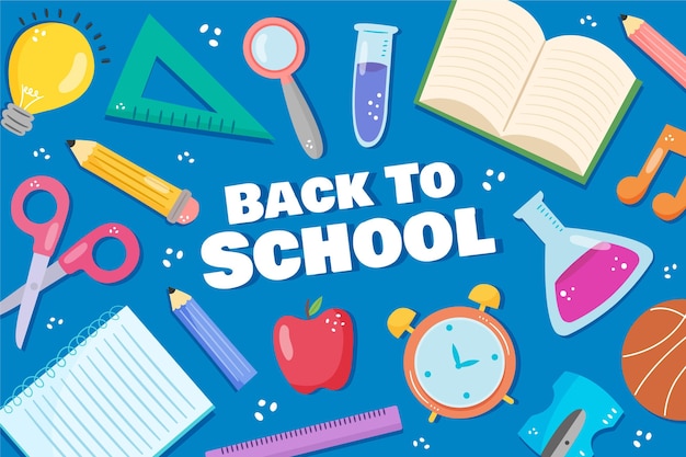 Back to school background draw theme