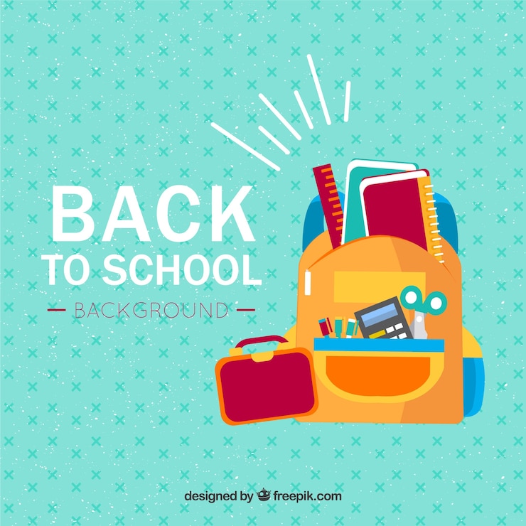 Free Vector back to school background in flat style