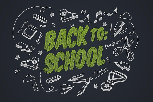 Back to school background realistic design