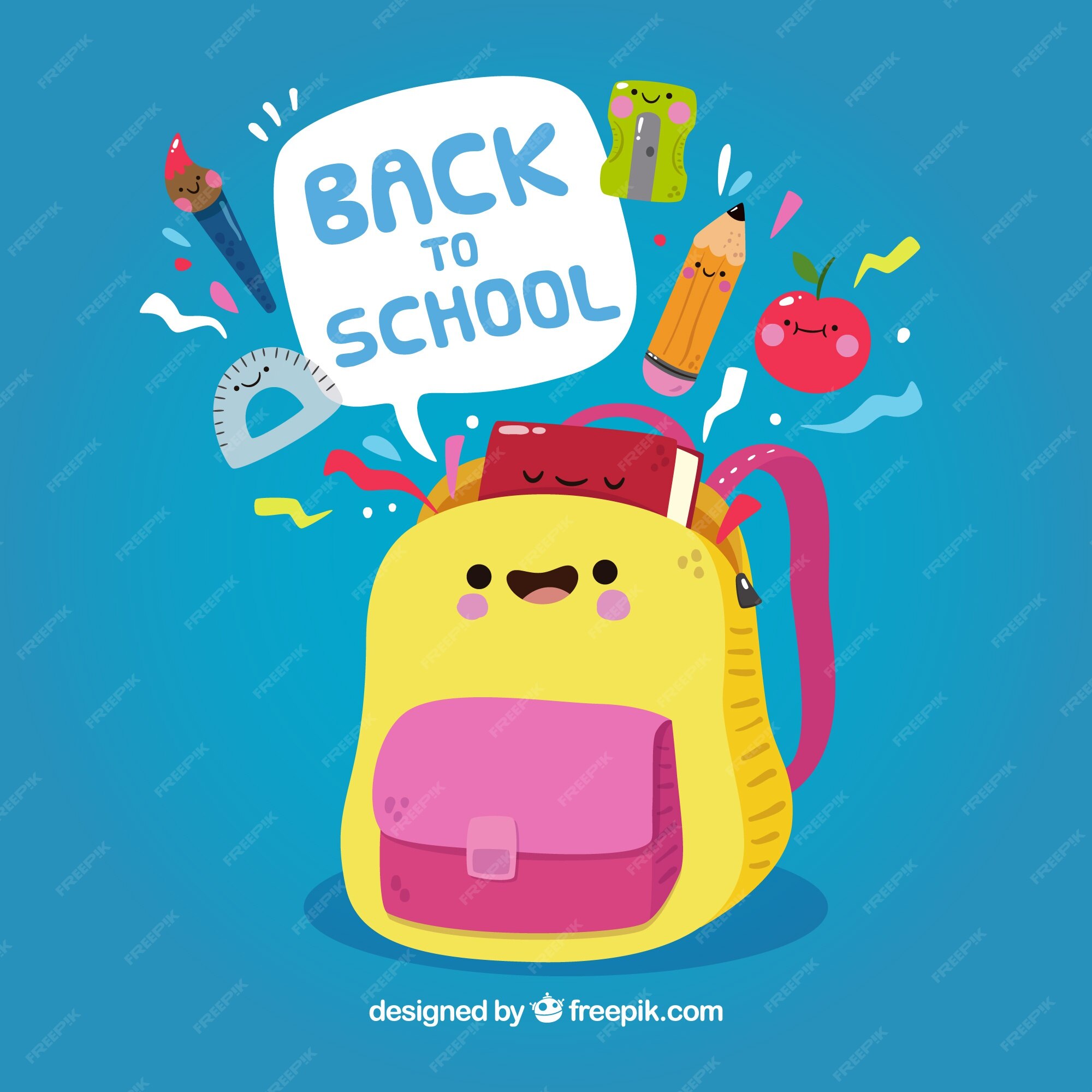 School bag Vectors & Illustrations for Free Download | Freepik