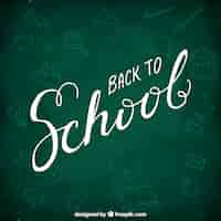 Free vector back to school background with balckboard