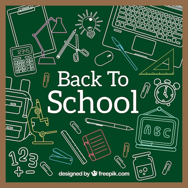 Back to school background with blackboard style