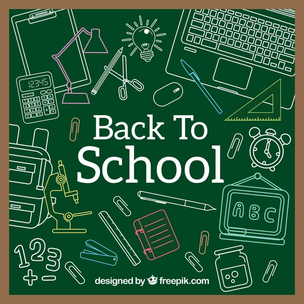 Back to school background with blackboard style