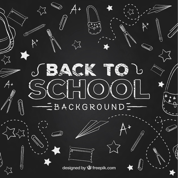 Back to school background with blackboard