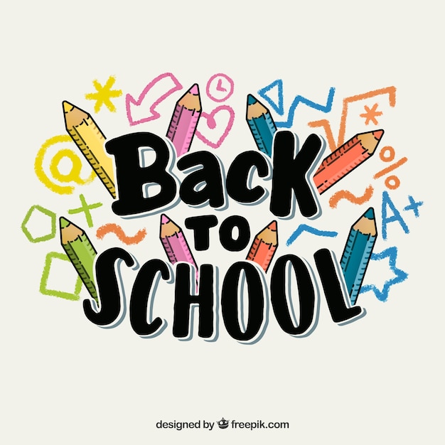 Free vector back to school background with colorful pencils