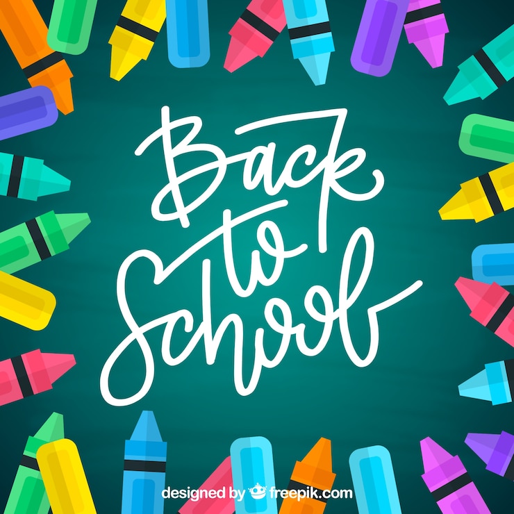 Free Vector back to school background with colorful pencils