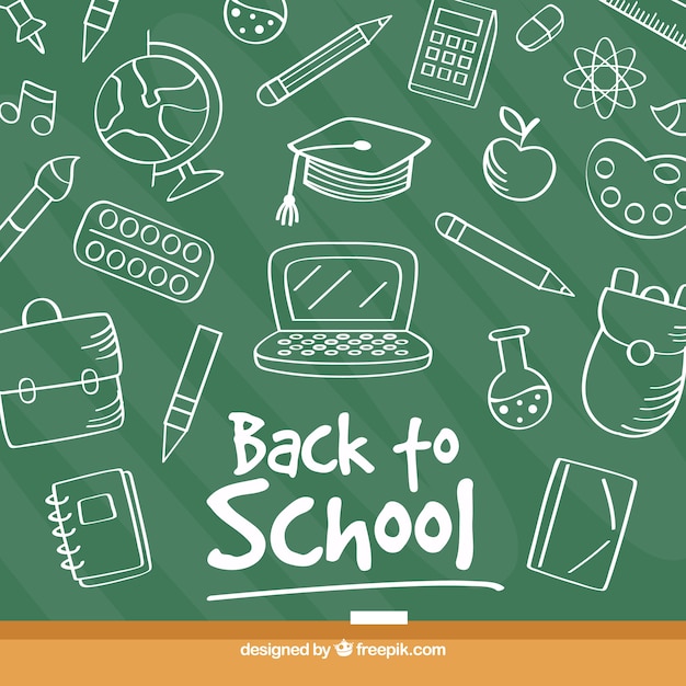 Back to school background with elements