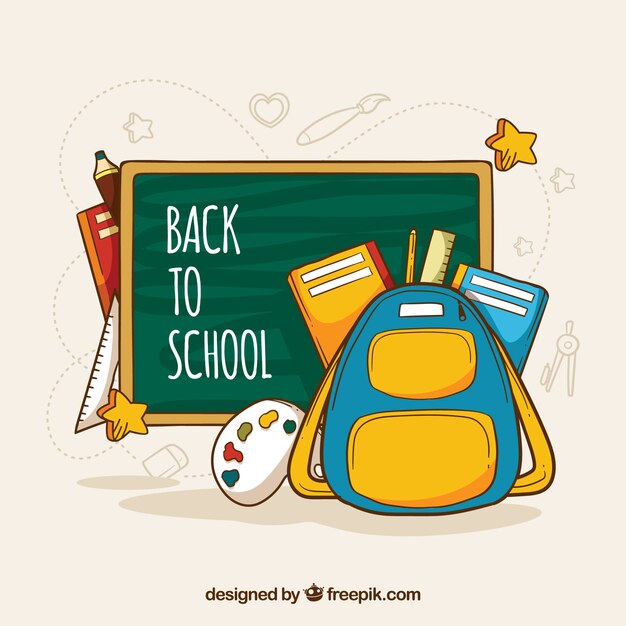 Back to school background with elements