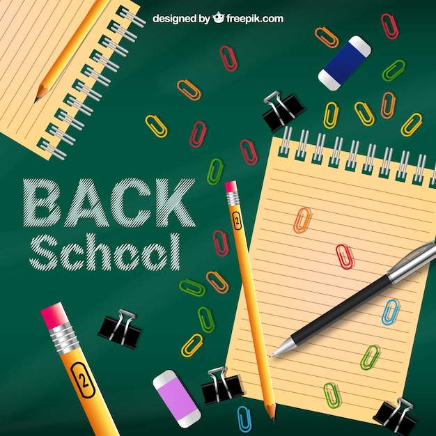 Back to school background with elements