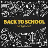 Free vector back to school background with elements