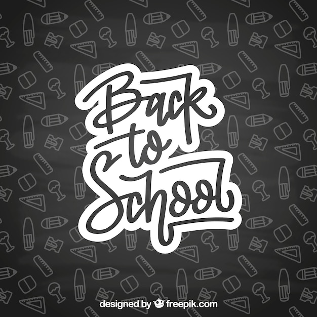 Back to school background with elements