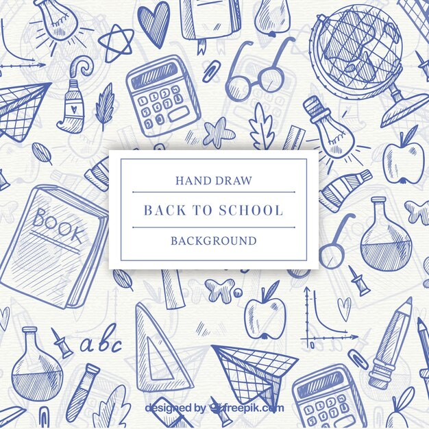 Back to school background with elements