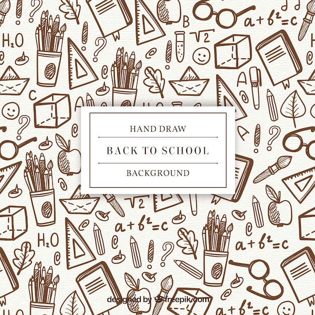 Free vector back to school background with elements