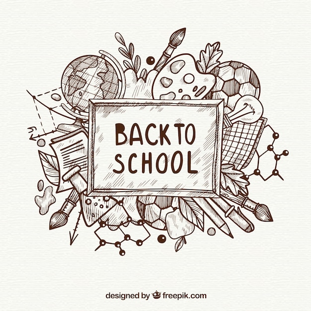 Back to school background with elements