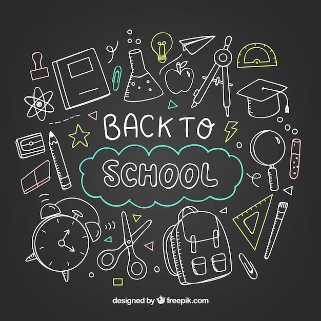 Free vector back to school background with elements