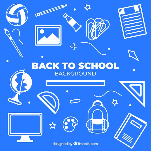 Free vector back to school background with flat design