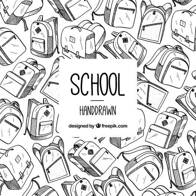 Back to school background with hand drawn style