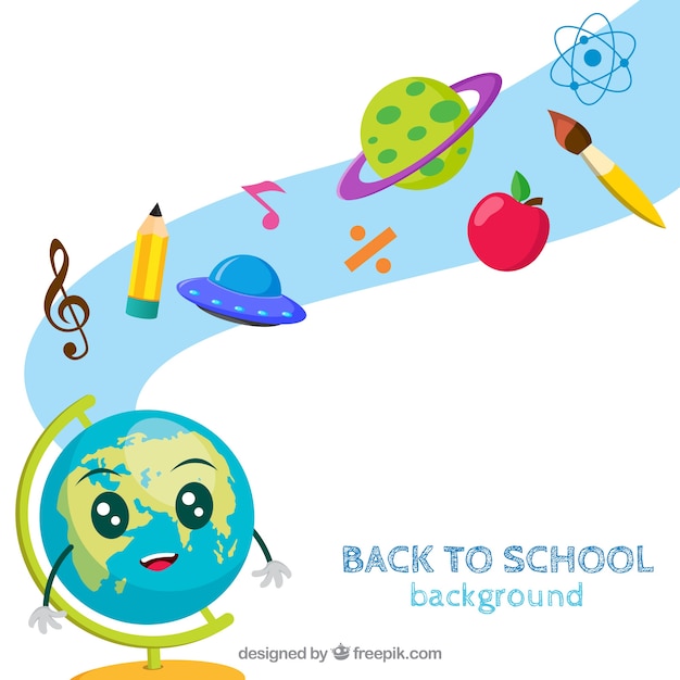 Back to school background with hand drawn style