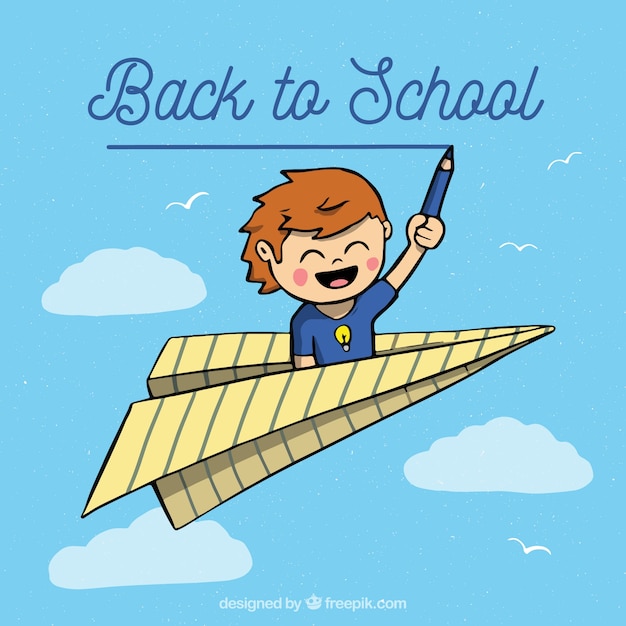 Back to school background with kids