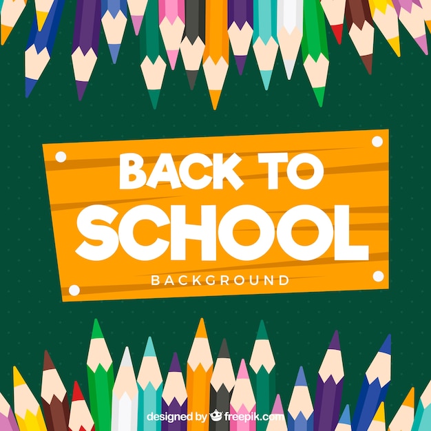 Free vector back to school background with pencils