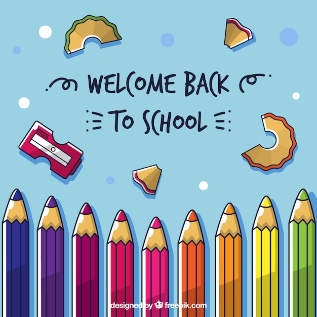 Free vector back to school background with pencils