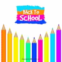 Free vector back to school background with pencils