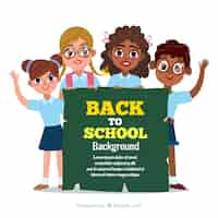 Free vector back to school background with pupil