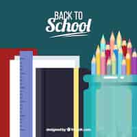 Free vector back to school background with tools