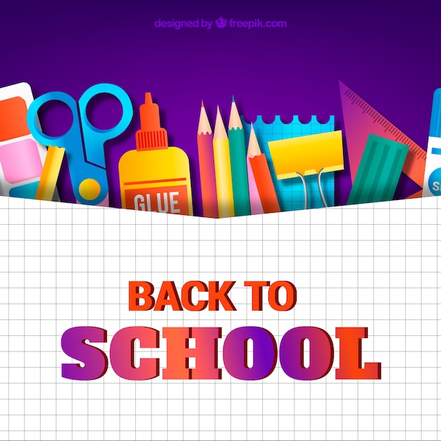 Back to school background with tools