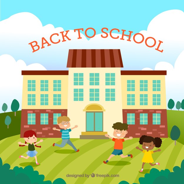 Free Vector back to school background
