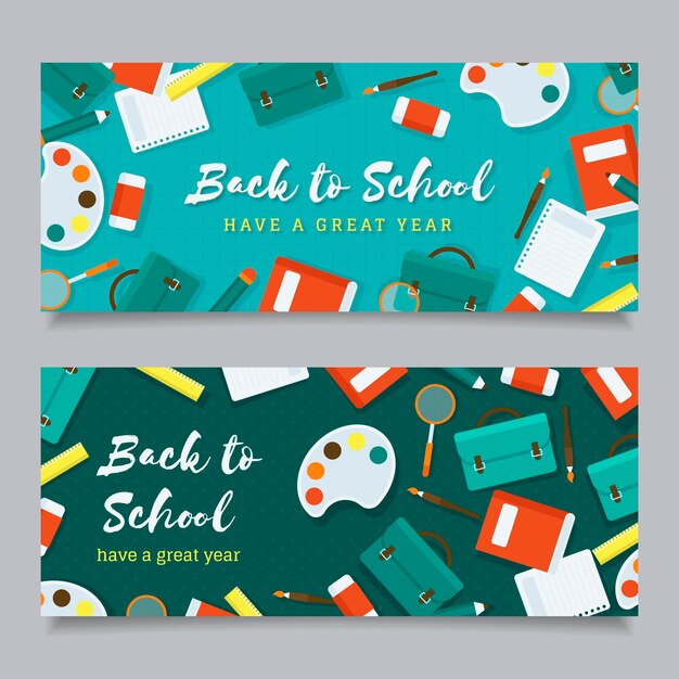 Free vector back to school banners template