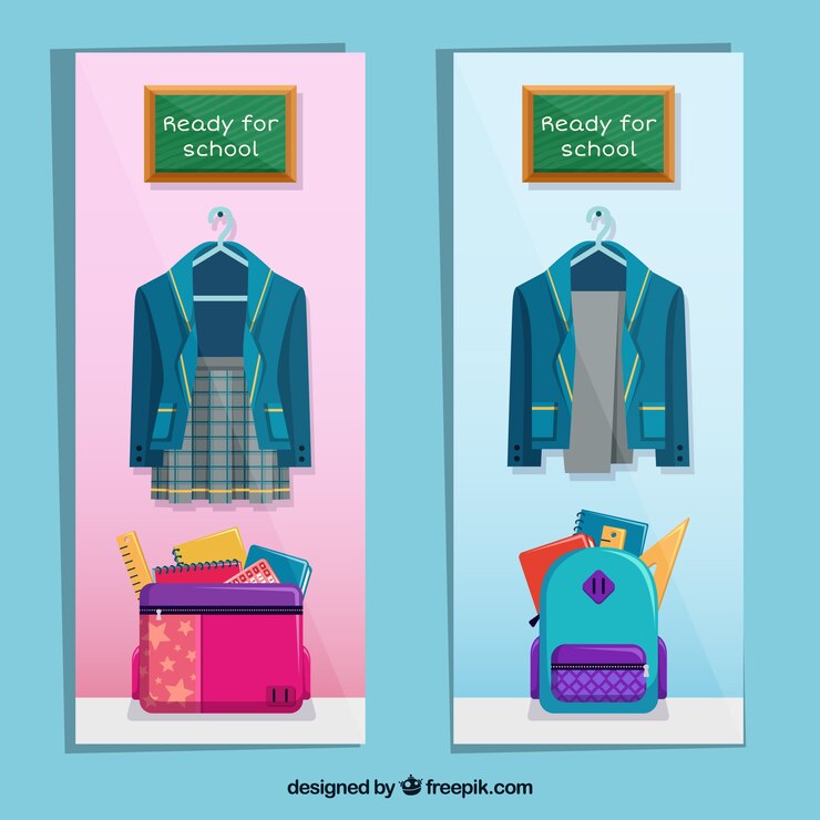Free Vector back to school banners with flat design