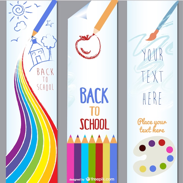 Back to school banners