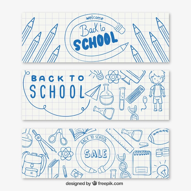 Free vector back to school banners