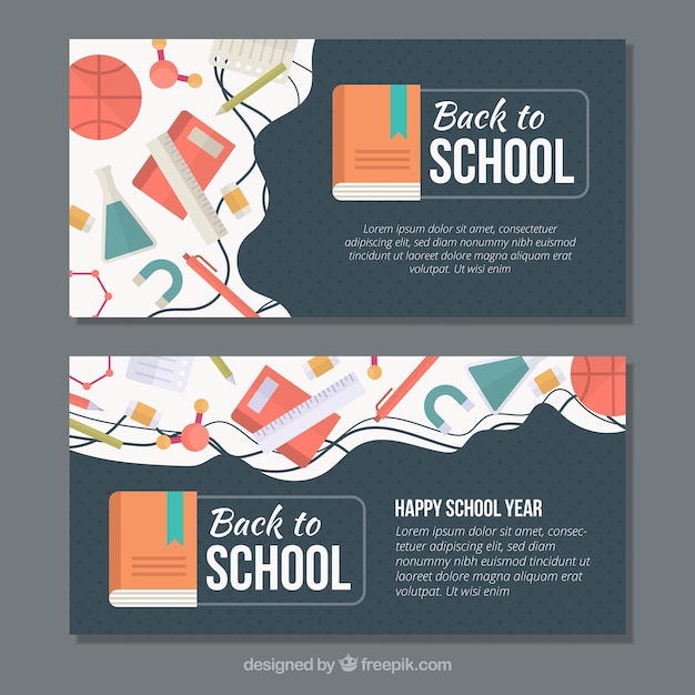 Free vector back to school banners