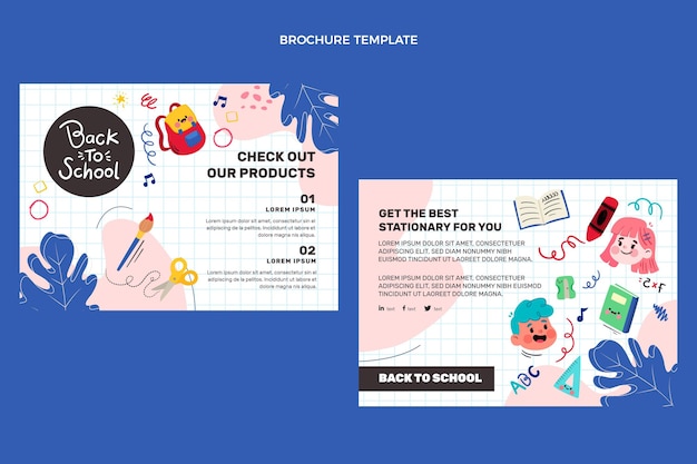 Back to school brochure template