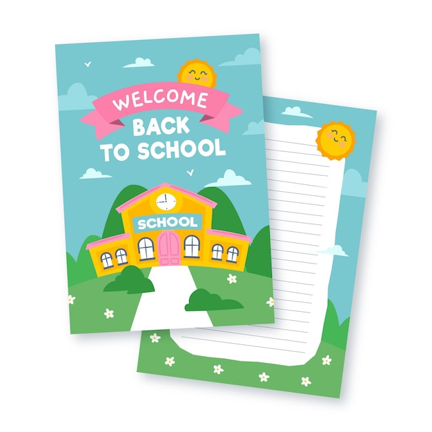 Back to school card template design