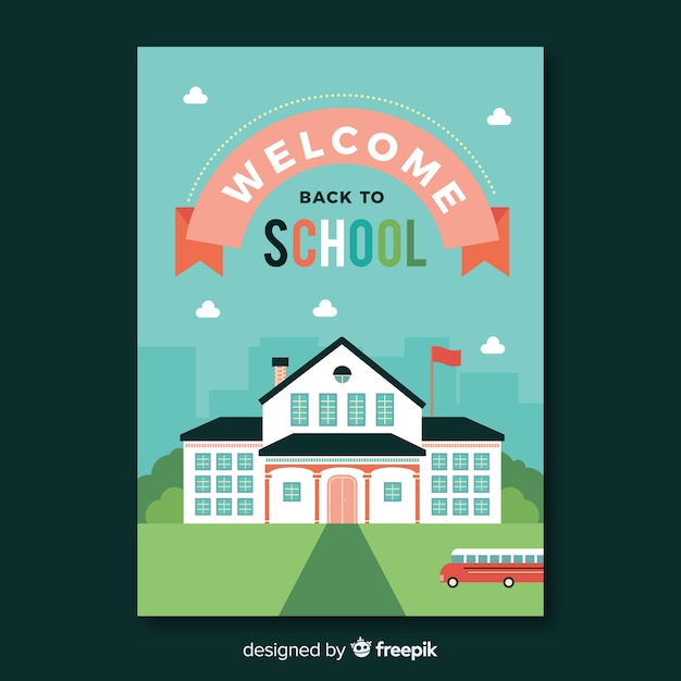 Free vector back to school card template