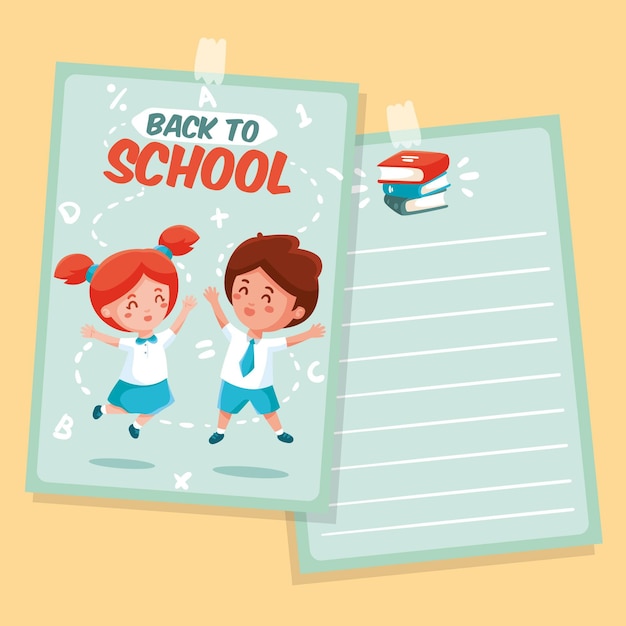 Back to school card template