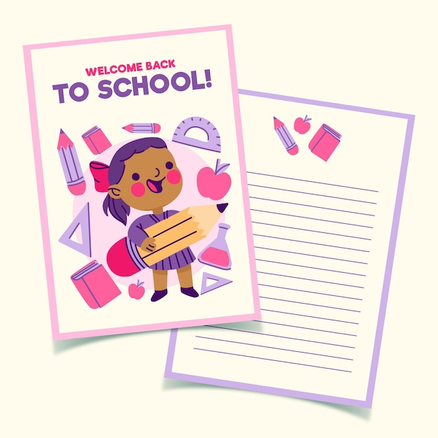 Free vector back to school card template