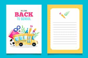 Free vector back to school card template